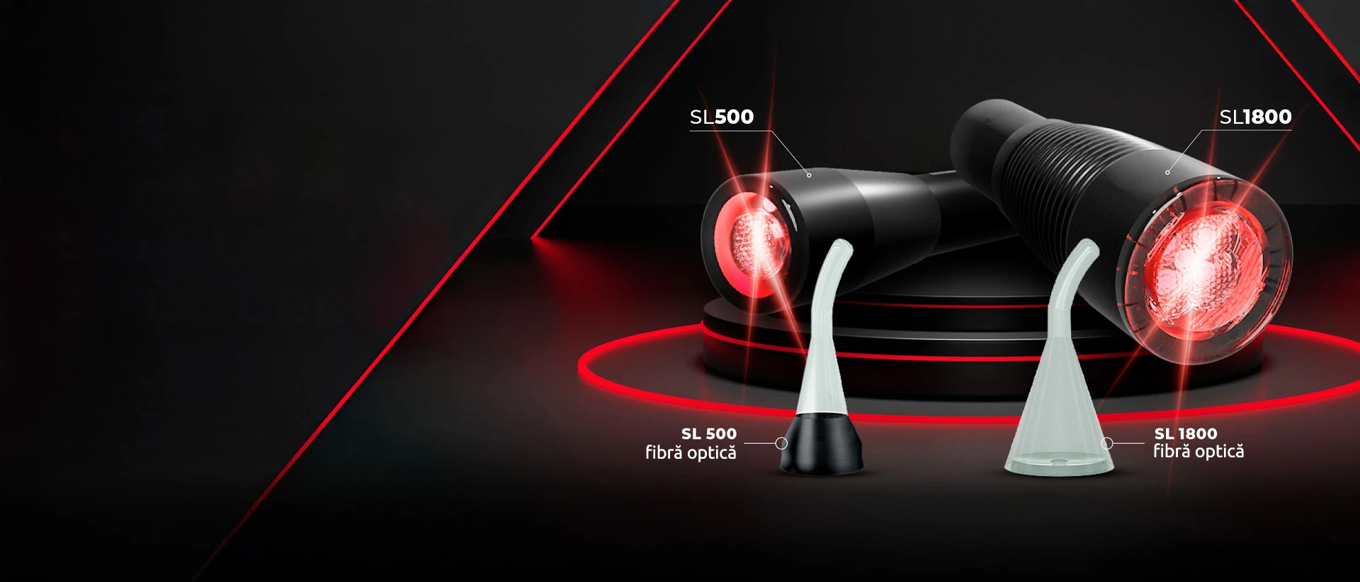 Laserele SL 500 și SL 1800 cu fibră optică